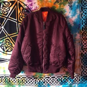 Alpha Industries Men’s Maroon MA-1 Flight Jacket